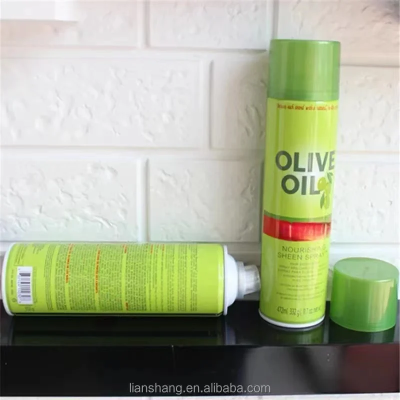 Oem/odm Organic Olive Hair Oil Nourishing Sheen Spray 472ml Olive Oil