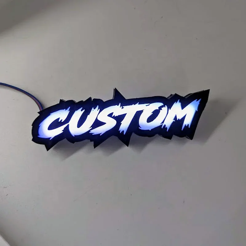 Custom Auto Logo Led Light Car Grille Emblem Car Front Logo Badge RGB LED Grilled Emblem