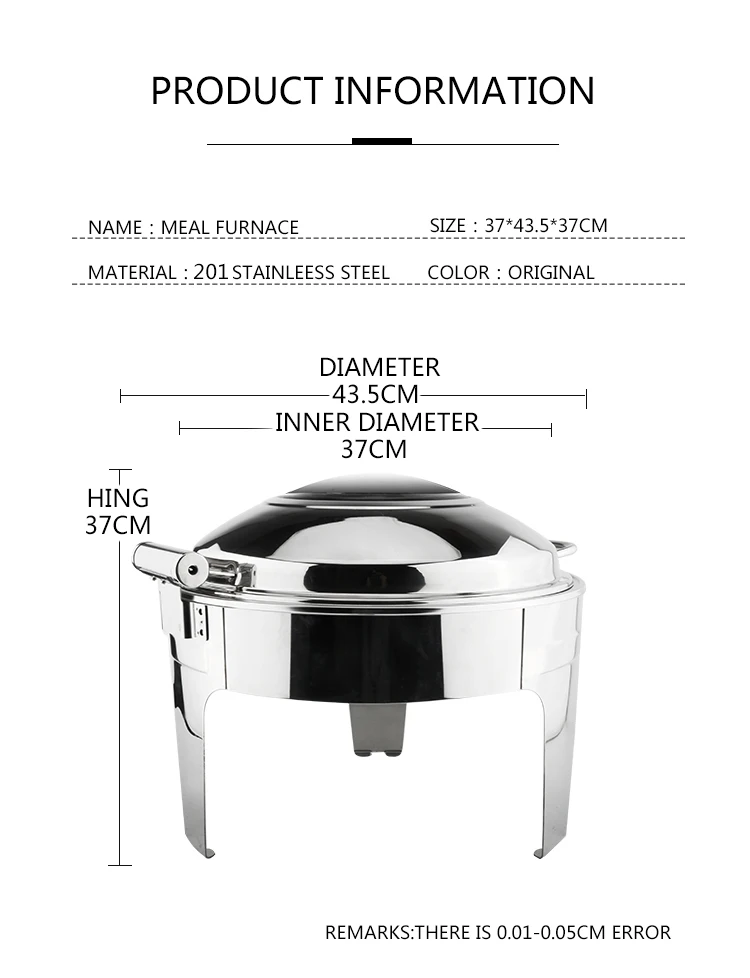Modern Stainless Food Warmer Buffet Serving Equipment Catering 6l Gold
