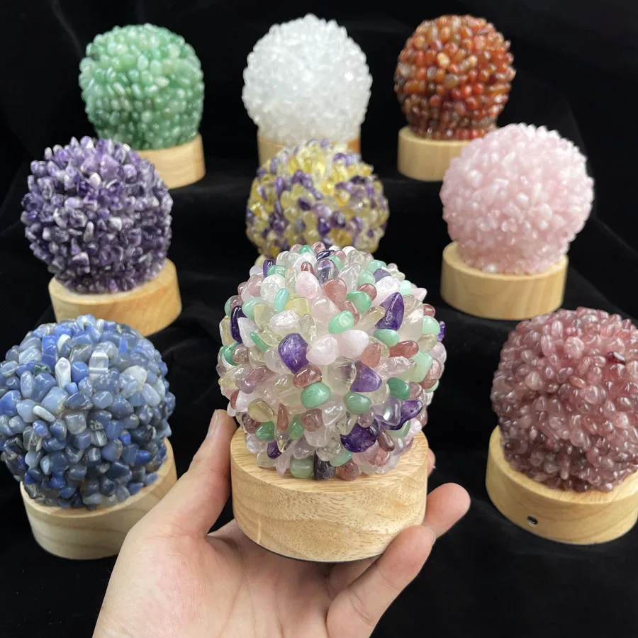 Высококачественная кристаллическая настольная лампа из натурального камня роскошные современные перезаряжаемые светодиодные лампы для