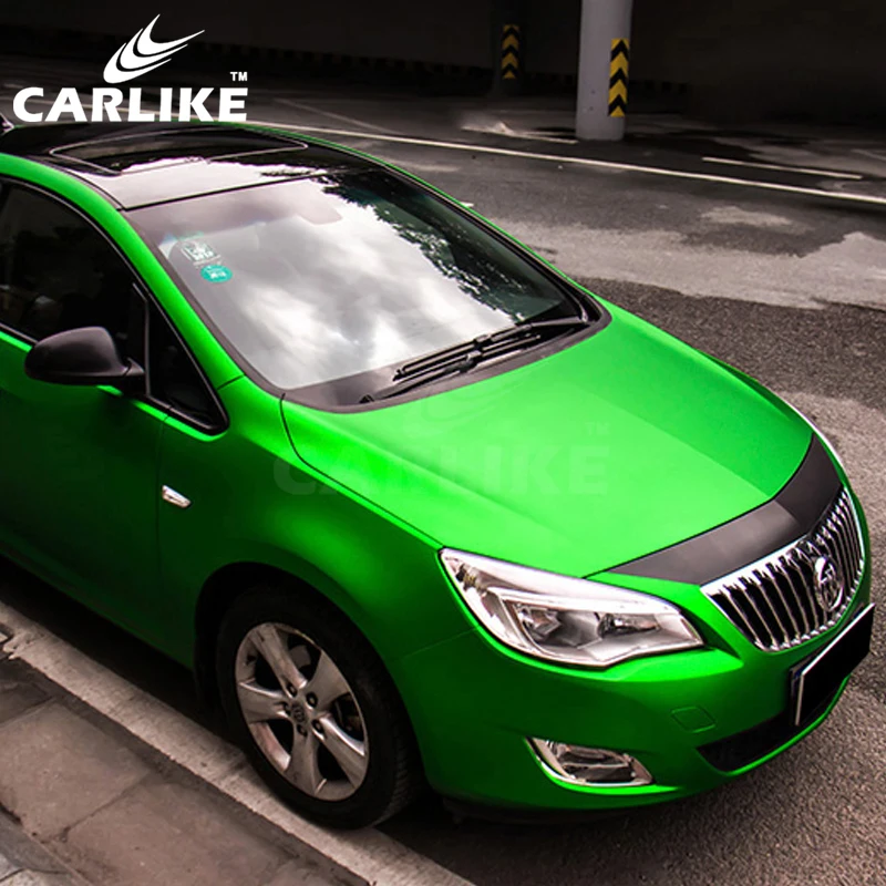 CARLIKE CL-CM-02 хром матовый зеленый воздух Бесплатная украшение автомобиля виниловая