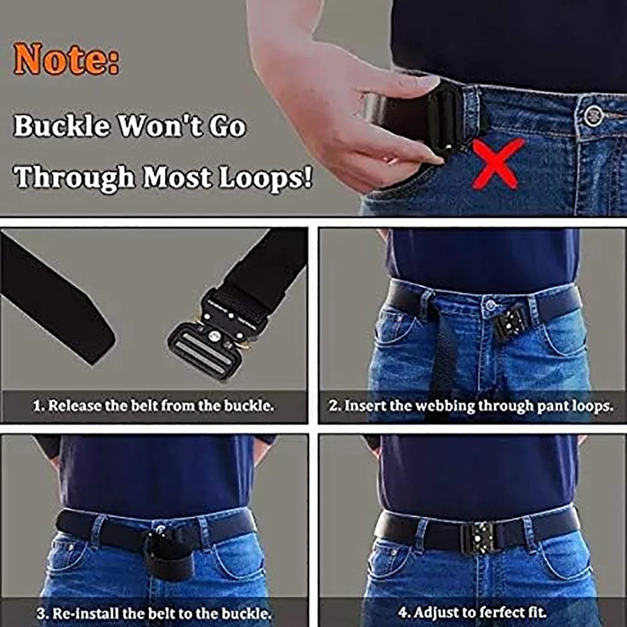 Lightweight Tactical Belt Riggers Belts Men and Women Quick Release Heavy Duty Men and Women Tactical Belt