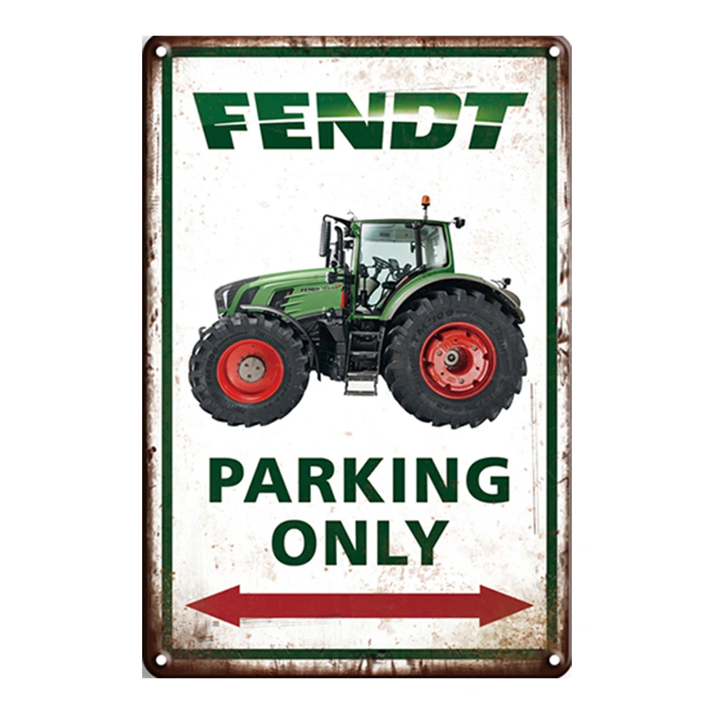 TRACTOR PARKING METAL SIGN RUSTIC VINTAGE STYLE 8x10in 20x25cm garage 