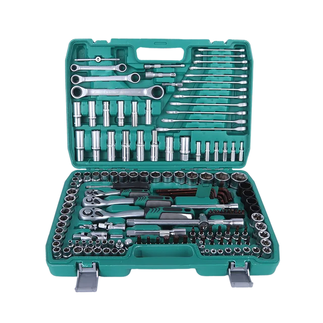 quality 151PCS Professional Auto Repair Tool Set Household Socket Spanner Wrench CR-V Material OEM Supported Box Package