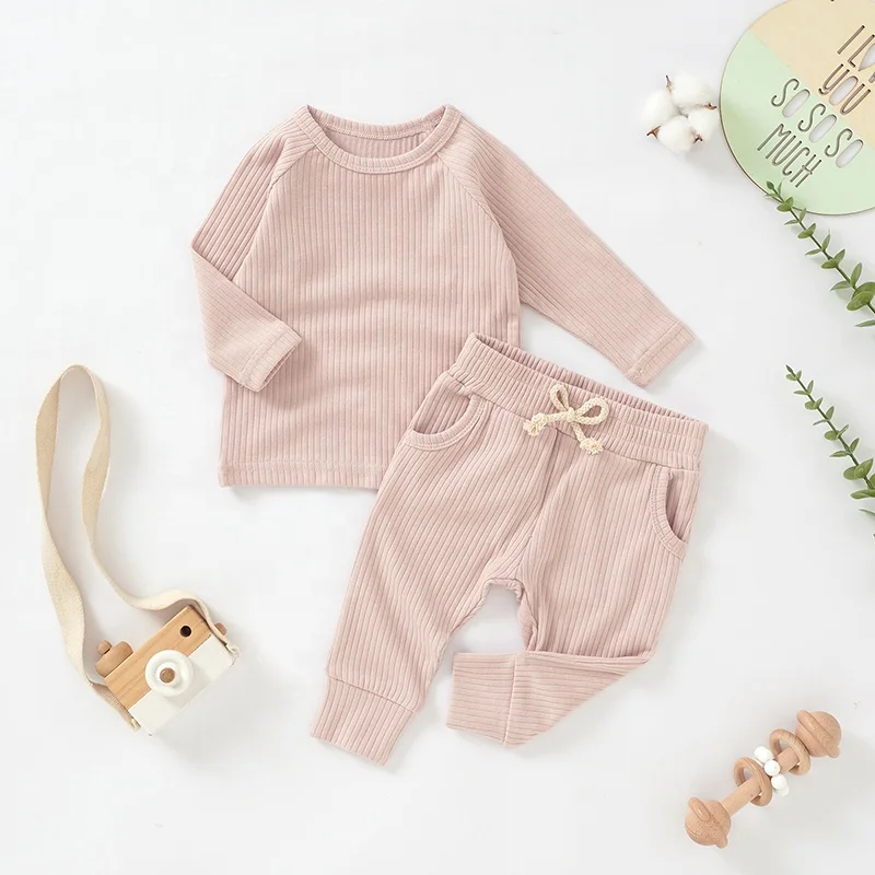 Оптовая продажа, Детские хлопковые Пижамные комплекты из органического трикотажа с длинным рукавом, весна-осень, 4x2, детская одежда для сна