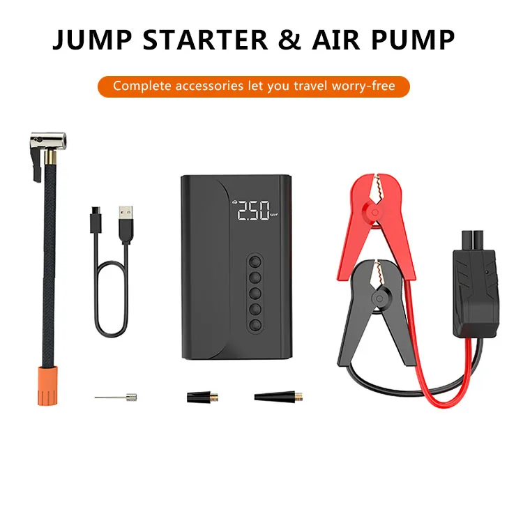 Portable Jump Starter 2in1 Jump Starter with Tire Inflator Jump air c Car Starter Compressor Battery box Air Compressor