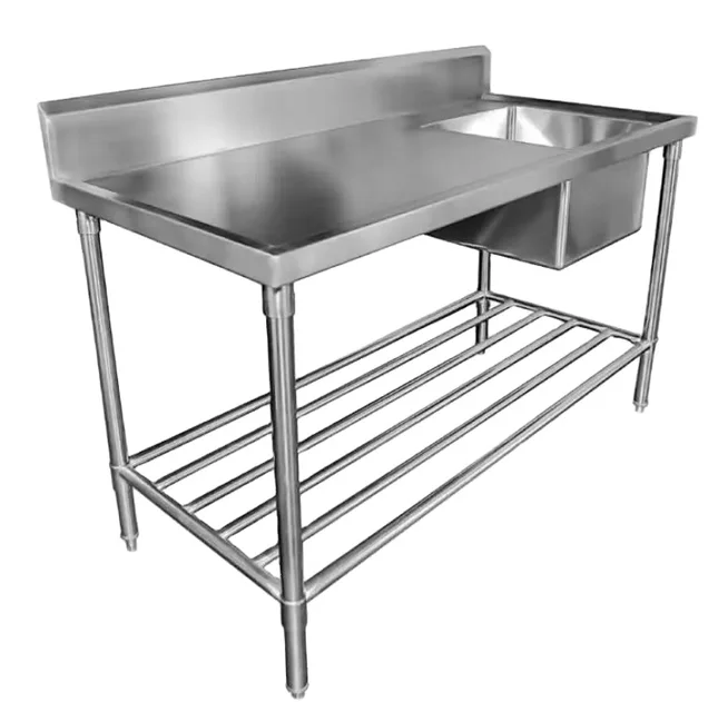 stainless steel sink table sink bench commercial sink