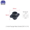 2-Hole Flange Mount Male Receptacle