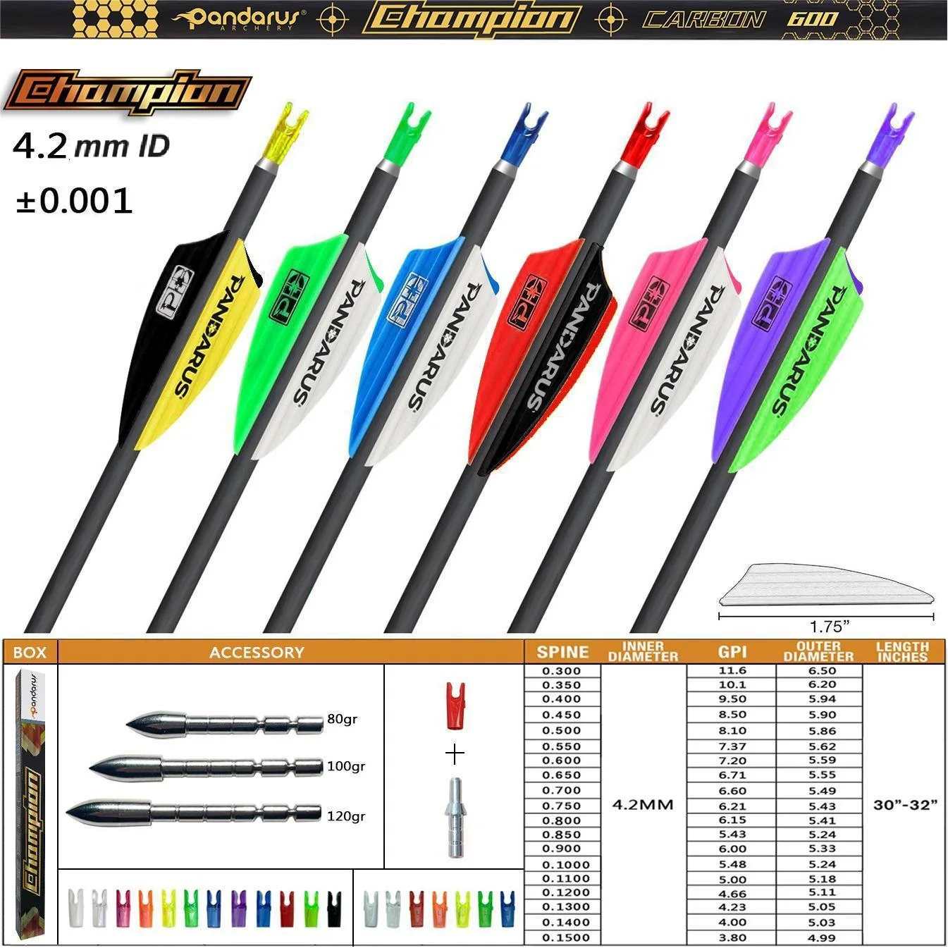 12 Flèches En Carbone Pour Arc Chasse - 31, SP400/500/600, Plumes