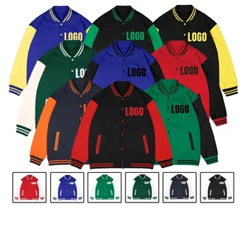 factory Custom Winter Men's Hoodies Unisex University Pop Chenille Patches Embroidery Baseball Vintage Varsity Jackets