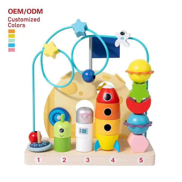 Planet Orbiting Beads Maze Game Educational Toy for Kids