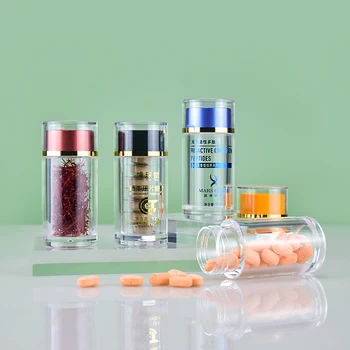 Best Selling Luxury Plastic Screw Cap Tablets Bottle Disposable Blank Plastic Can for Medicine Use