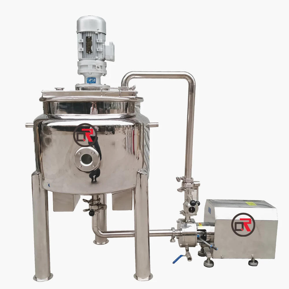 1500L 304 316l Homogenizer and Agitator Mixer Type Electric or Steam Jacketed Mixing Tank High Shear Pump Stanley Engine Oil