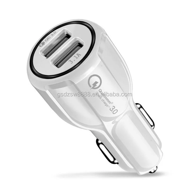 Universal 5v 2.4a Max Dual Usb Ports Car Charger Auto Power Adapter For