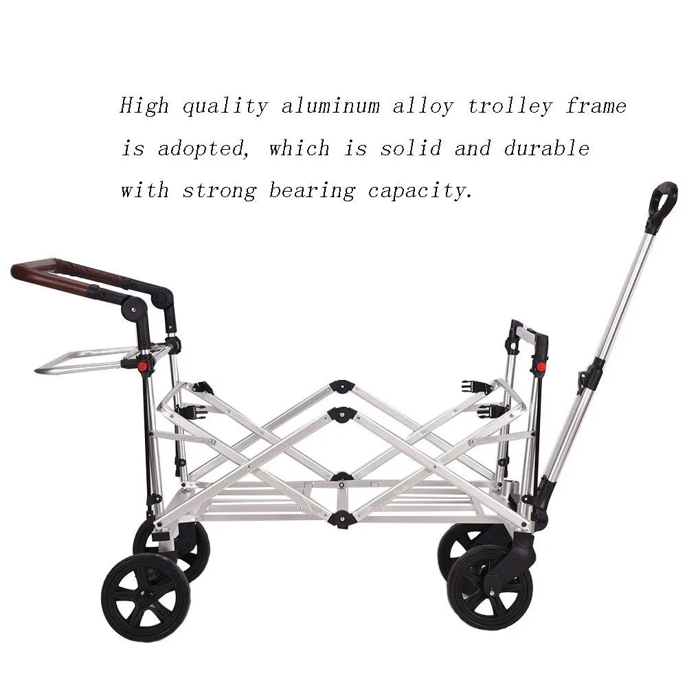 Outdoor Garden Multipurpose Collapsible Beach Trolley Cart Camping