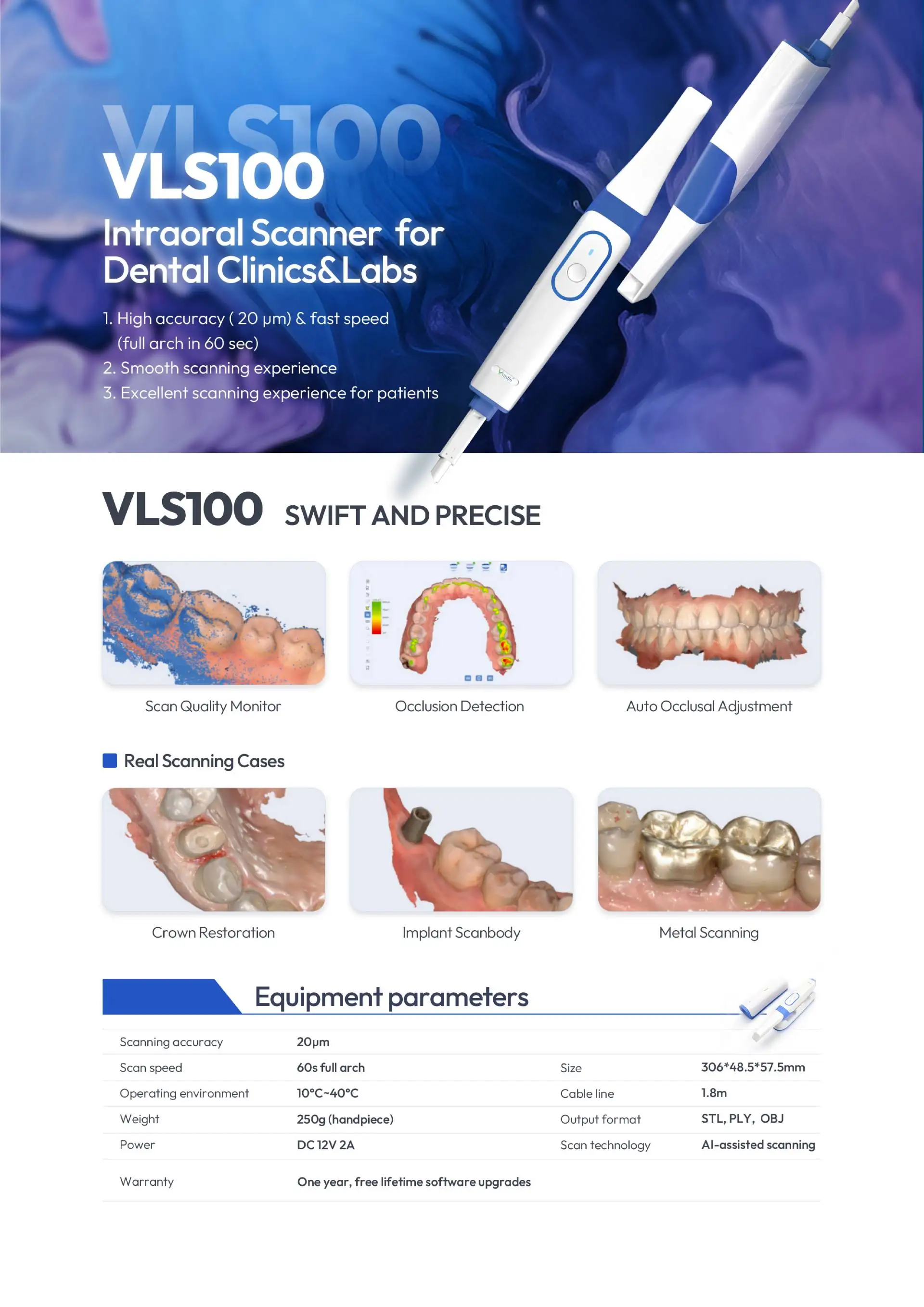 Smile Scanner Vsmile's New High Precision AI-Enabled 20um Accuracy 3D Dental Oral ...