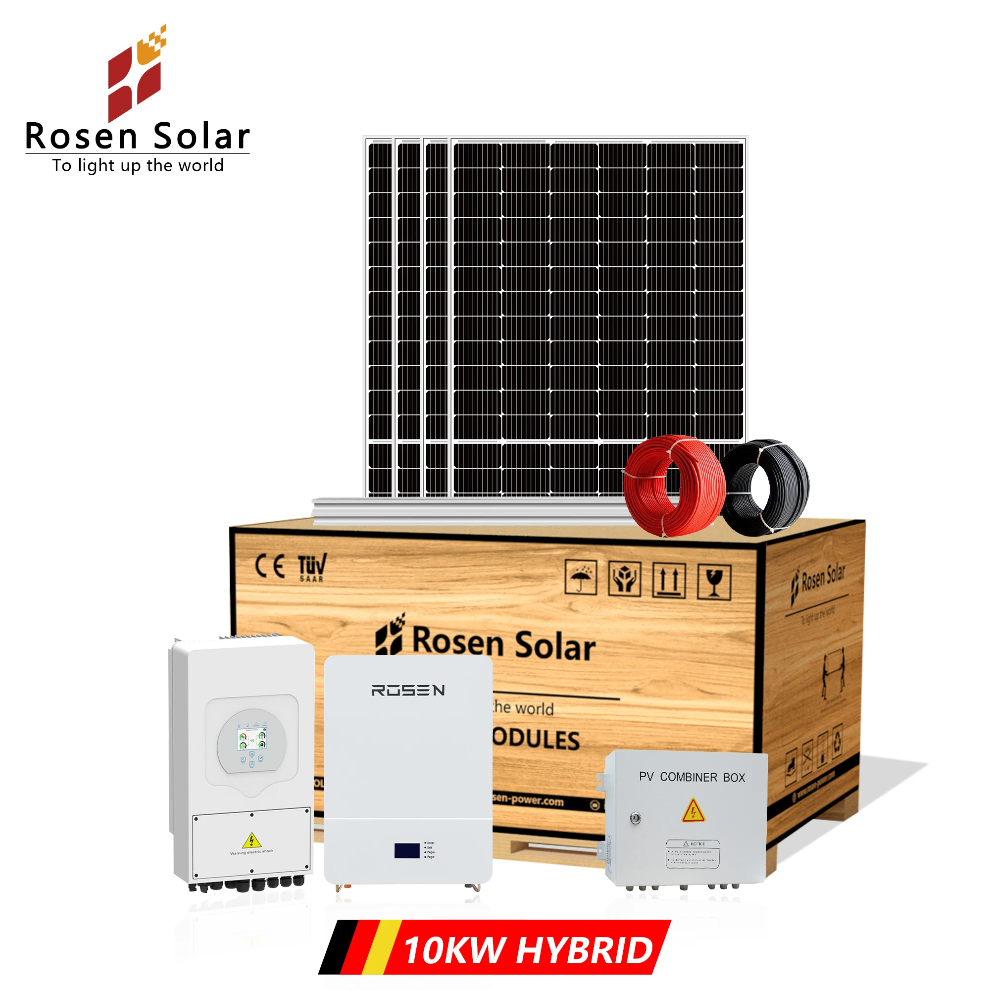 Hybrid solar system 10kw grid tie with battery storage system on hybrid solar system