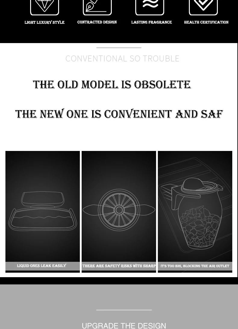 New Car Interior Car Smell Air Freshener Vent Clip Perfume Luxury Car