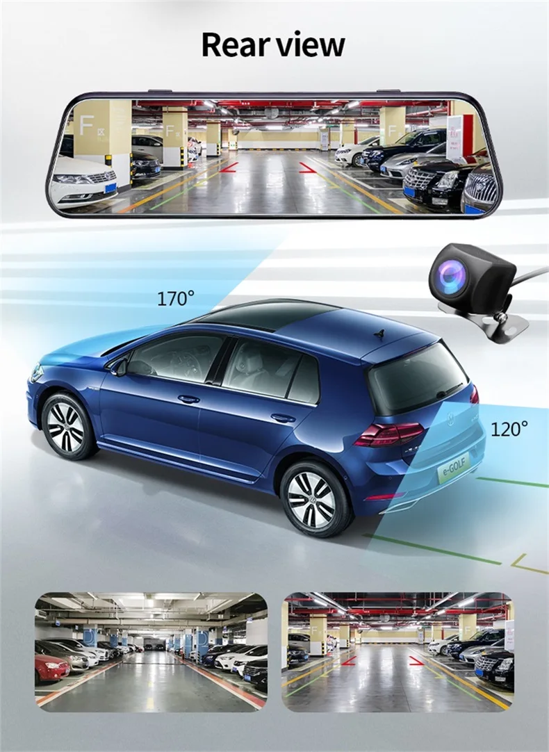 SPY Rearview Mirror Dash Cam Car Inside Mirror Dvr Box Display Screen With Camera and Screen