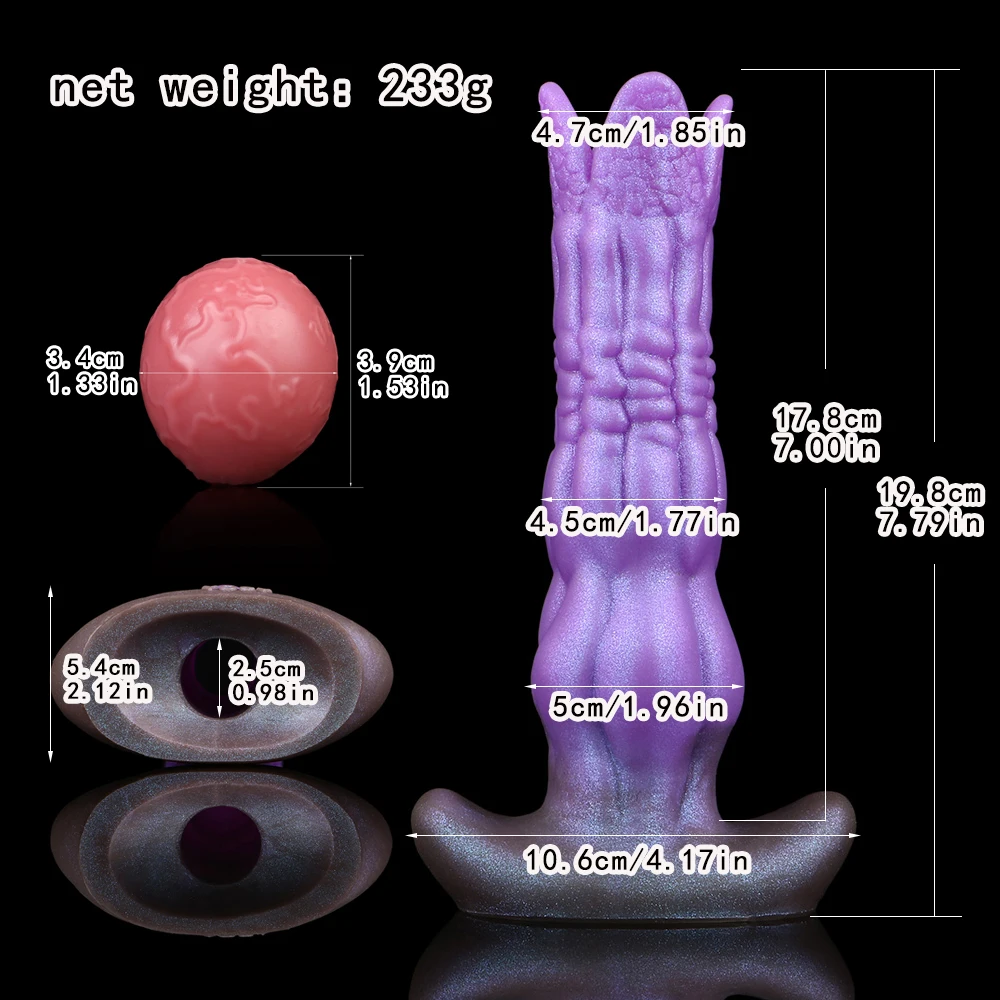 YOCY Silicone Egg Laying Sex Toys Hollow Dildo Monster Ovipositor Laying  Eggs Couples Sex Game Ovipositor Dildo for Women Men