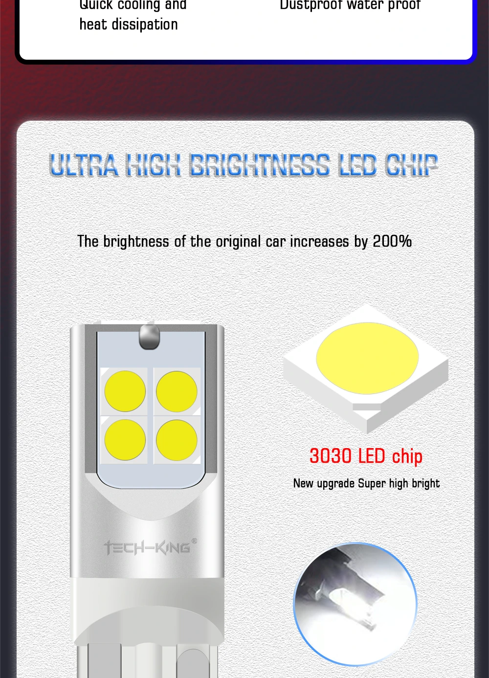 Car Led T1012-24V W5W bulb 3030 10SMD 6000K White Yellow Auto License Plate Lamp Dome Light Reading DRL High brightness Bulb