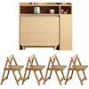 1 mesa 4 sillas + mueble bajo