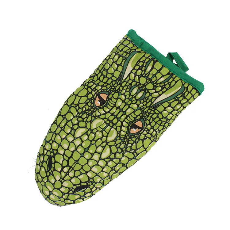 Термоизоляционные перчатки Andeya с изображением животных из мультфильмов, утолщенные перчатки для духовки, барбекю, кухни, высокая температура