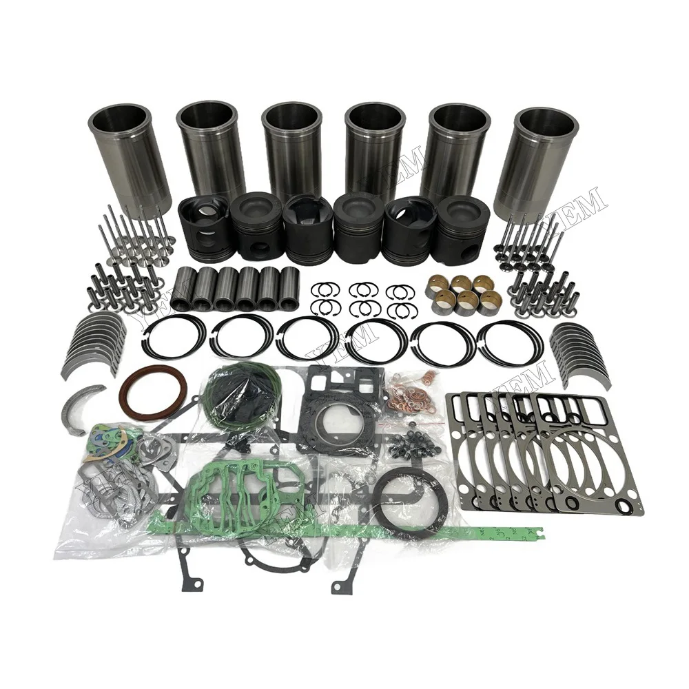 Rebuild Overhaul Repair Kit With Valves Engine Bearing Liner Piston Rings Full Gasket Kit Fit for Deutz BF6M1015 Engine Parts