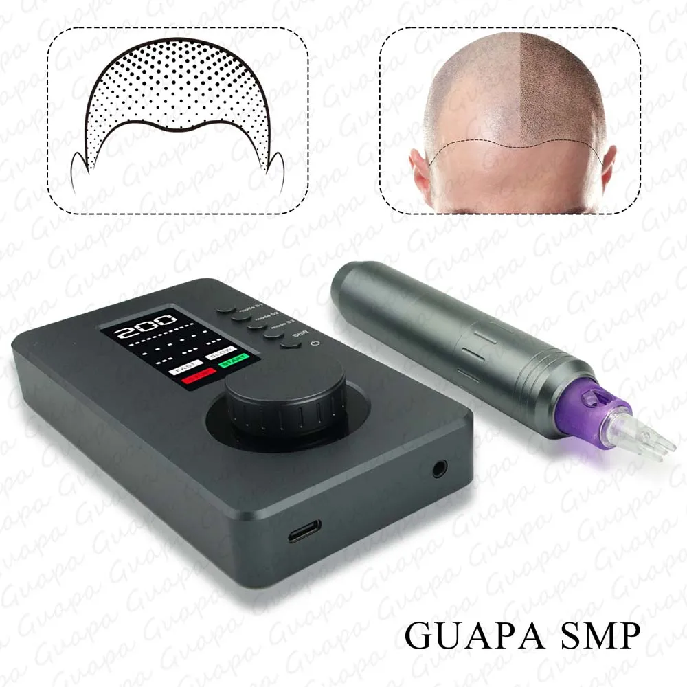Guapa SMP Scalp Machine OEM Logo Customized Permanent Makeup Machine Digital Eyebrow Tattoo Machine for Scalp Tattoo Supplies