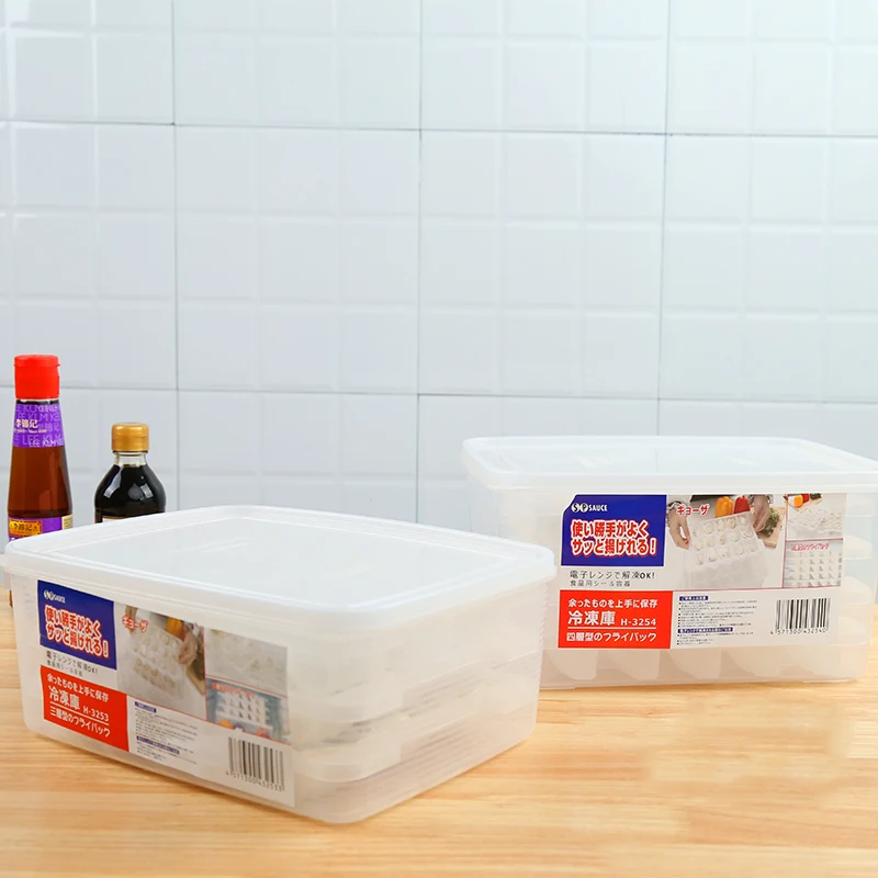 Food Box Storage Dumpling Refrigerator Container Plastic Organizer Kitchen 