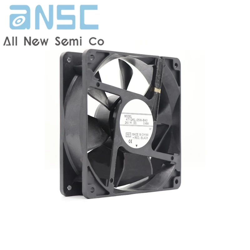 Original Axial flow fan 4712KL-05W-B40 24V 0.48A 8.16W 3100rpm Industrial DC heat dissipation frequency converter fan