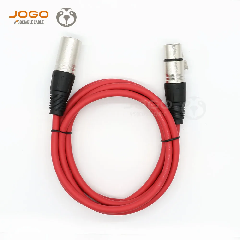 JOGO RED Retail 3M/10FtスピーカーケーブルスネークコードXLR