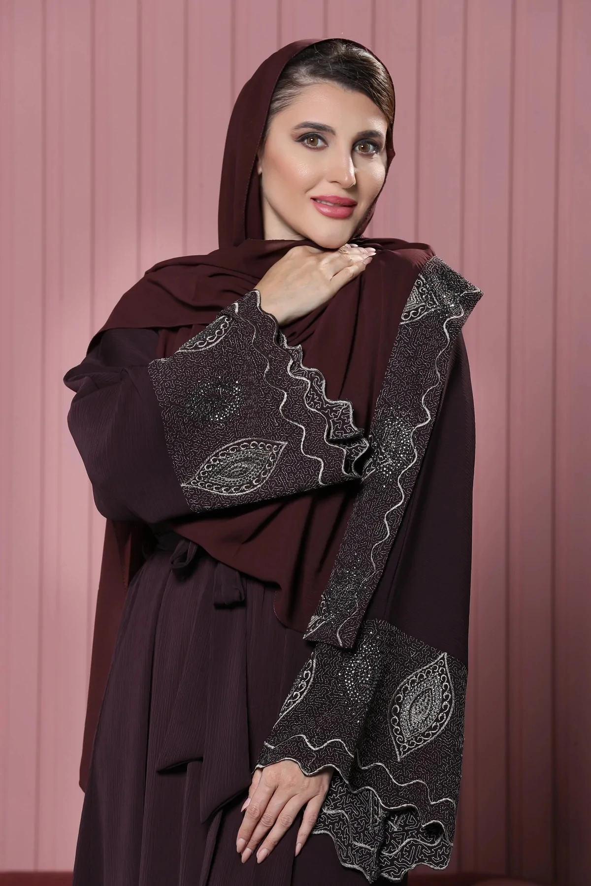 Lanna Embroidery Abaya Supplier Embroidery Black Abaya Dubai Latest
