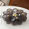 Tocadiscos con tapa de cristal dorado ceniza