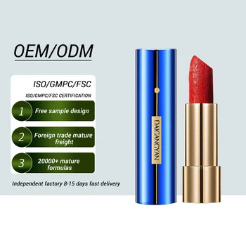Matte Lipstick Curved Design Fashionable Popular Style Long Lasting Moisturizing Sunscreen Chemical Beauty Makeup for Women Box