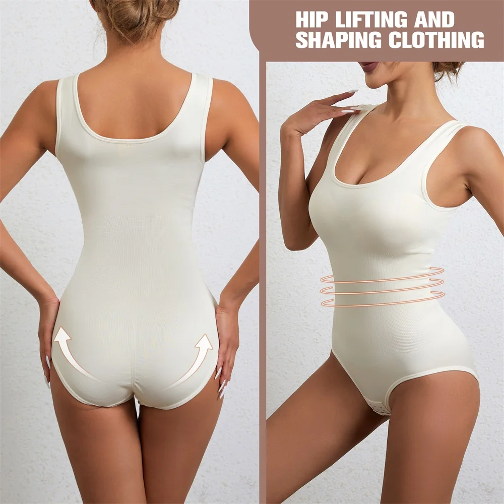 Custom Super Strong Gym Women Compression Panties Seamless Tummy Control Bodysuit Shapewear Underwear Waist Trainer Shaper manufacture