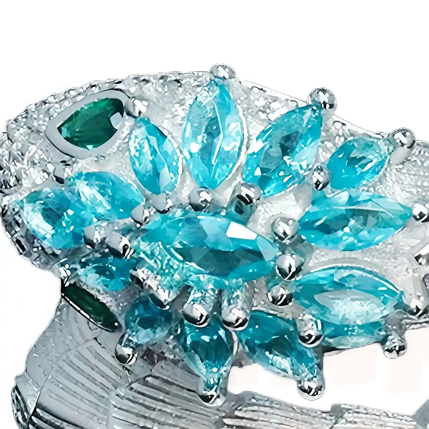 MUSHAN Jewelry Factory Blue Aquamarine Gemstones Snake Rings for Women 925 Sterling Silver Ring S925 Pure Silver Fine Jewelry