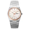 Silver White-Rose gold bezel