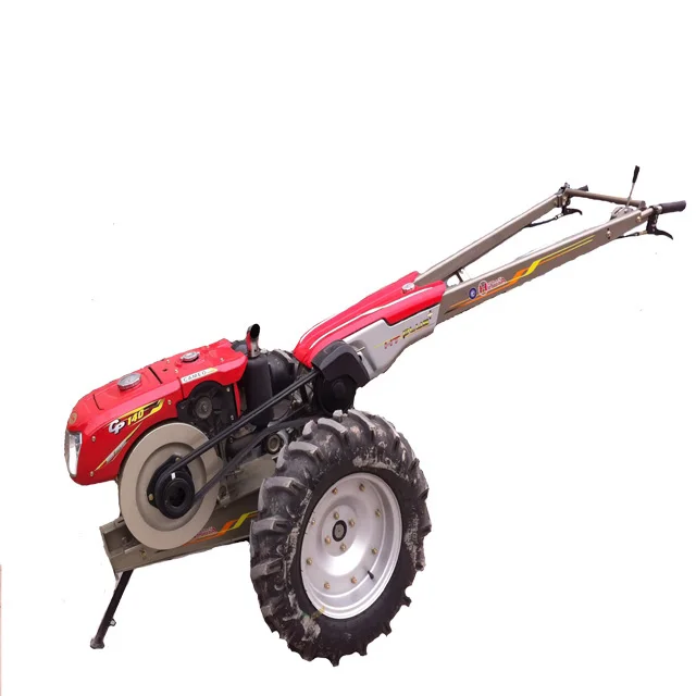 Factory Price Long Handle Big Chasis 14 hp Walking Tractor with Double Plow