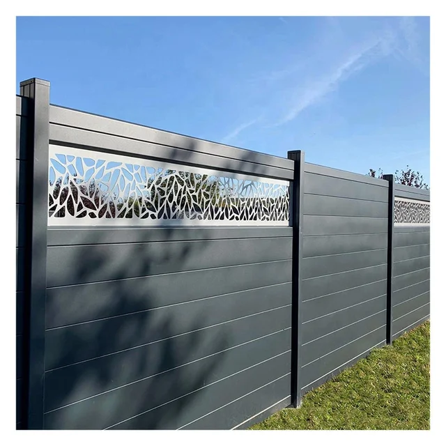 European style outdoor WPC fence door panel simple installation fence