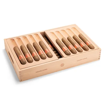 CIGARLOONG New Arrival Natural Cedar Wood Lacquerless Ecological Box Large Capacity Cigar Accessories Cigar Cases/Humidors