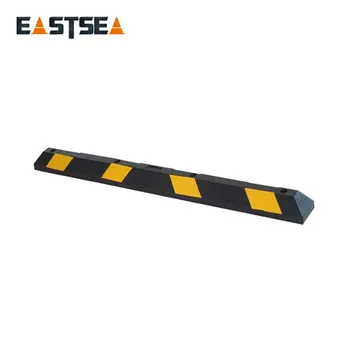 Black/Yellow Stripe Truck Grepatio Heavy Duty Parking Block Curb 21.4 Curb Car and Trailer Stop Aid Rubber Curb Parking Car Stopper Garage Wheel Stops for RV