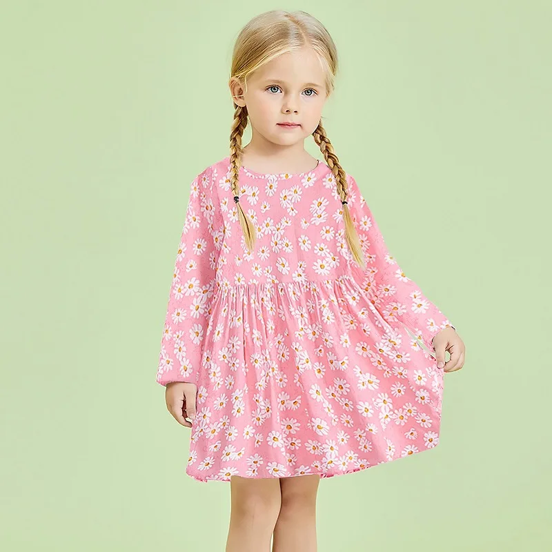 Floral Pattern Cotton OEM Accept Girl Clothing Kids Clothes