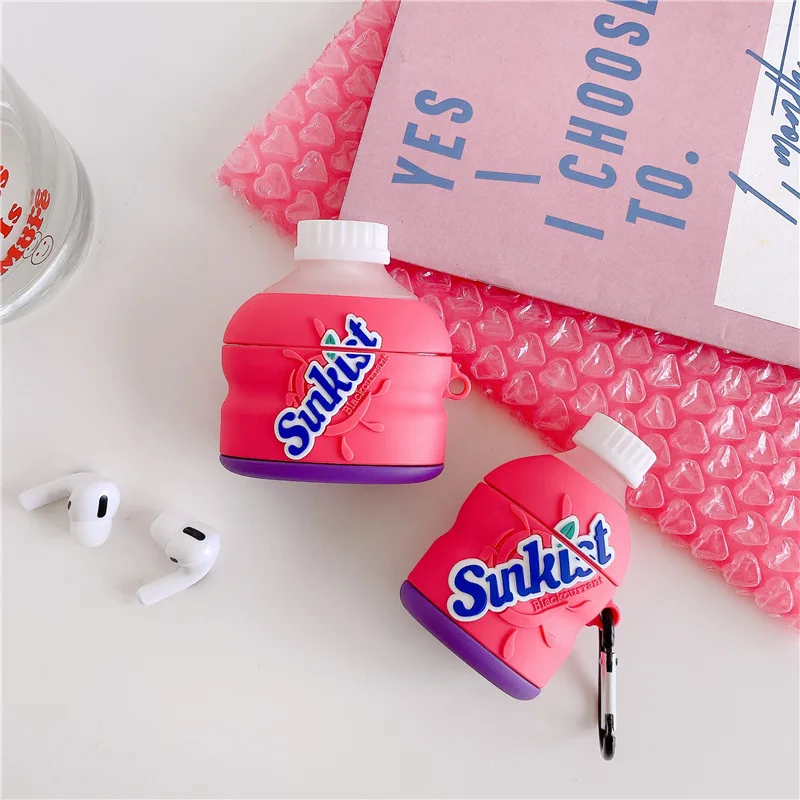3d Juice Bottle Designers Soft Silicone Case Protective Cover For Apple  Airpod 1 2 3 Pro For Airpods Pro - Buy 3d Charging Box Soft Silicone  Wireless Earphone Protective Cover Case For