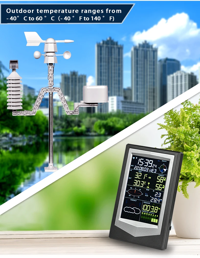 The Latest Outdoor Wireless Wind Direction Wind Speed Weather Station