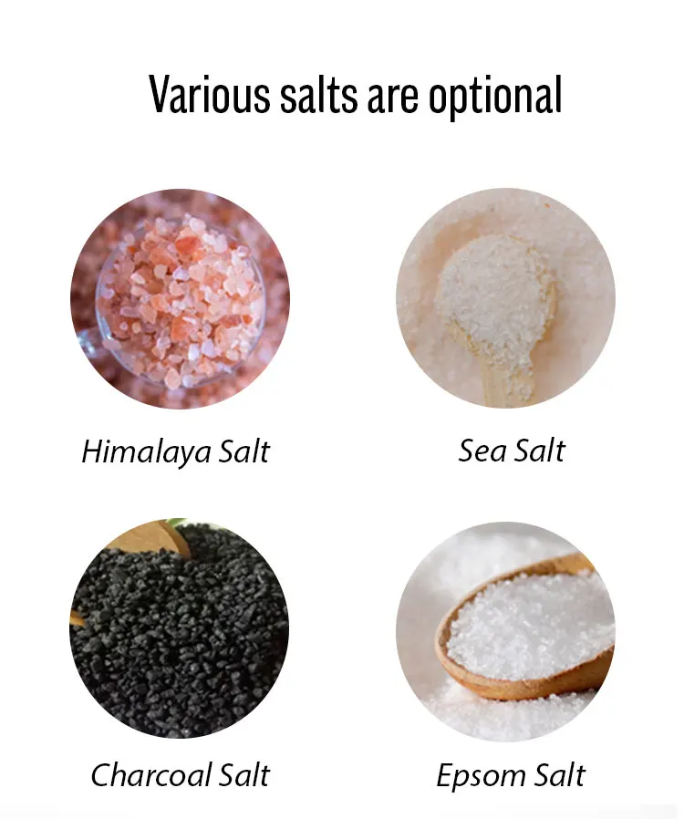 Custom Wholesale Luxury Bath Salt Soak Bath Crystal Flower Herbs In