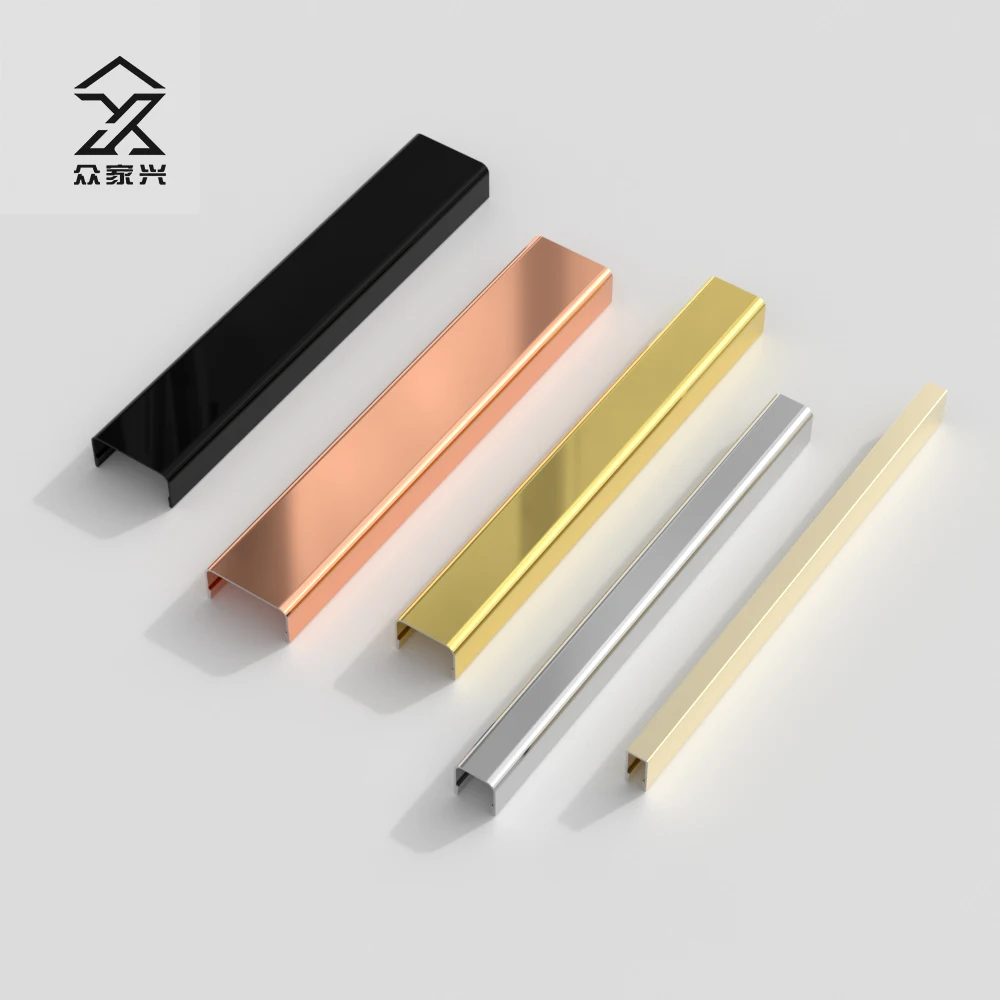 Factory Price Ceramic Corner Edge Golden Industrial U Shape Brushed stainless steel stair parts edge Tile Trim factory