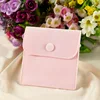Bolsa de joyería de terciopelo rosa