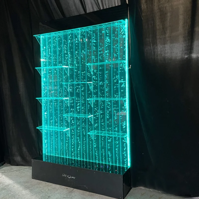 Factory Price Color Changing LED Lights Indoor Dancing Water Bubble Wall with bar Shelves