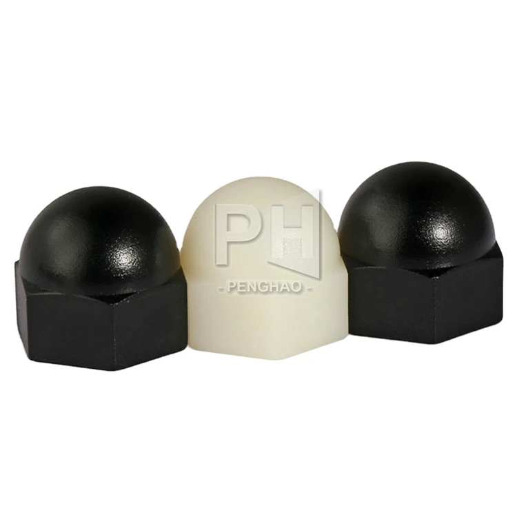 Din1587 Rohs M3 M4 M5 M6 M8 M10 Black And White Nylon Nut Plastic Cap